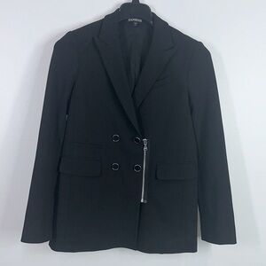 Express black double breasted blazer jacket size small